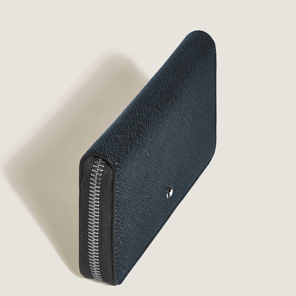 Montblanc Mittelgroße Continental-Brieftasche 12 cc mit Reißverschluss aus Sartorial Leder (MB220362)