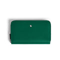 Montblanc Mittelgroße Continental-Brieftasche 12 cc mit Reißverschluss aus Soft Leder (MB220331) mit Malachit