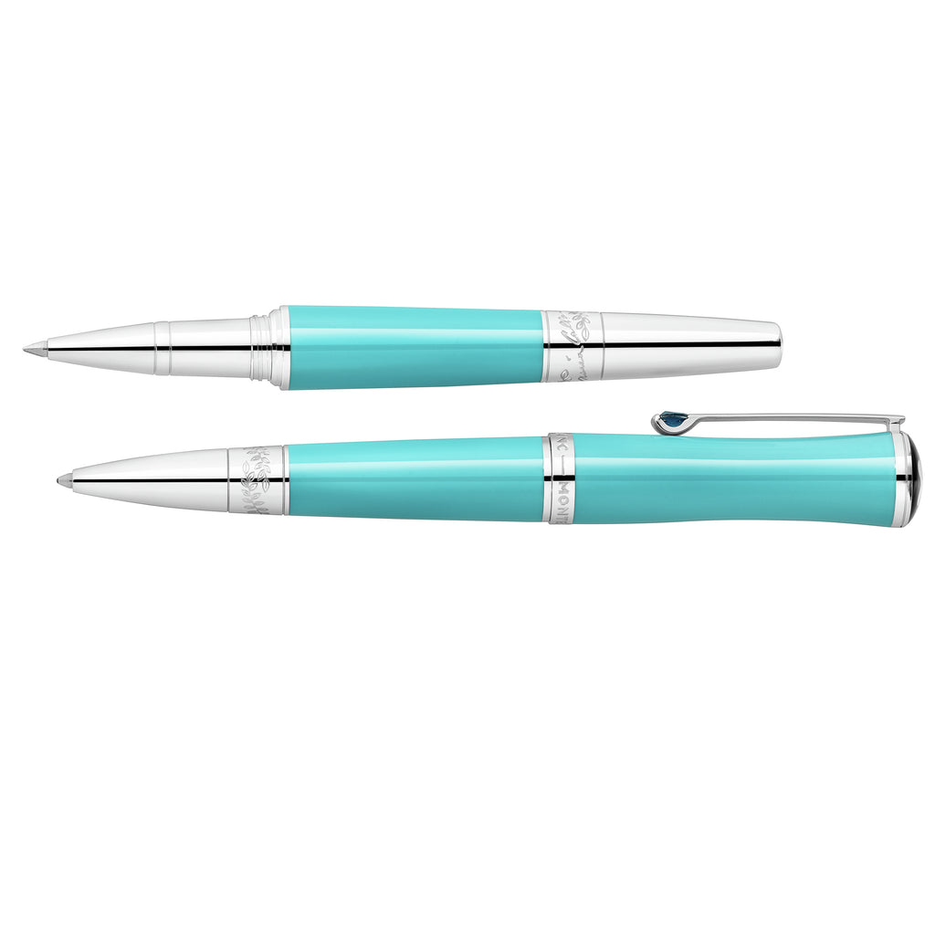 Montblanc Montblanc Muses Maria Callas Special Edition Rollerball (MB129565) aus Platin mit Türkis