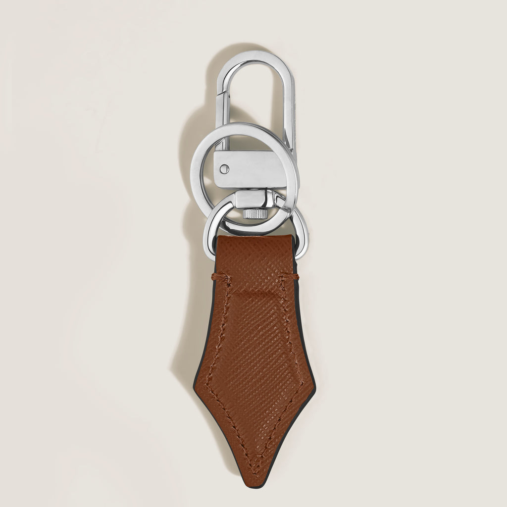 Montblanc Schlüsselanhänger mit Federdetail aus Sartorial Leder (MB220359)