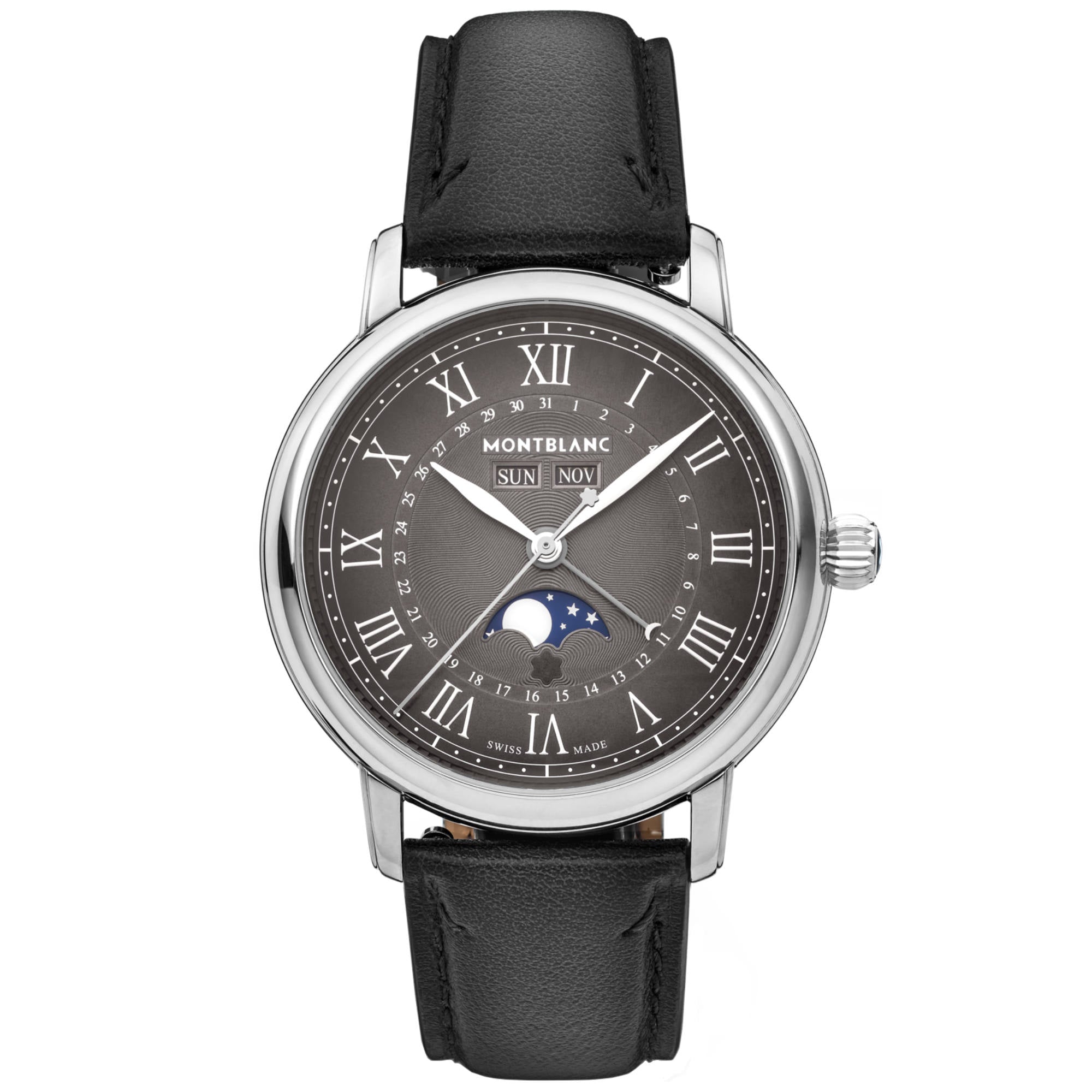 Montblanc Star Legacy Full Calendar 42 mm (MB134358) aus Leder, Edelstahl