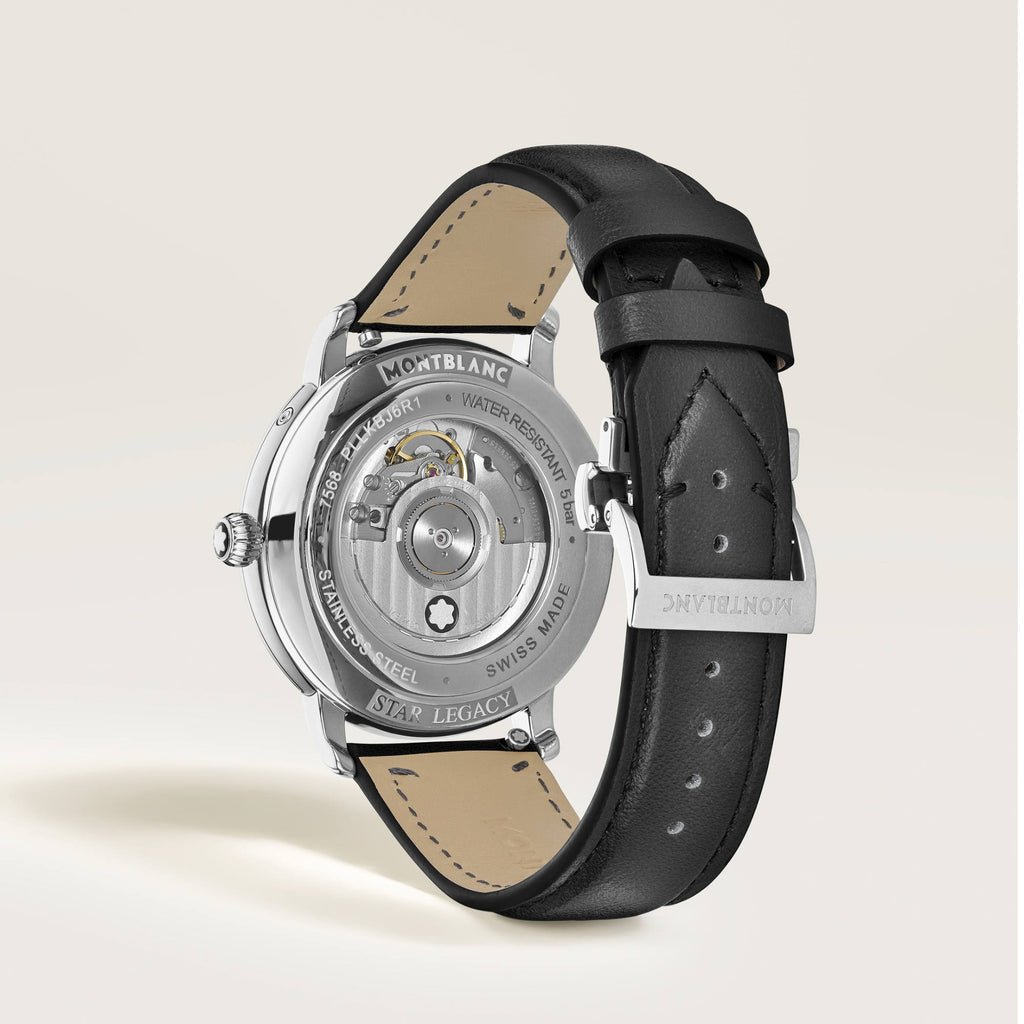 Montblanc Star Legacy Full Calendar 42 mm (MB134358) aus Leder, Edelstahl