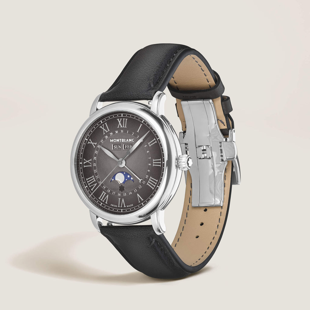 Montblanc Star Legacy Full Calendar 42 mm (MB134358) aus Leder, Edelstahl
