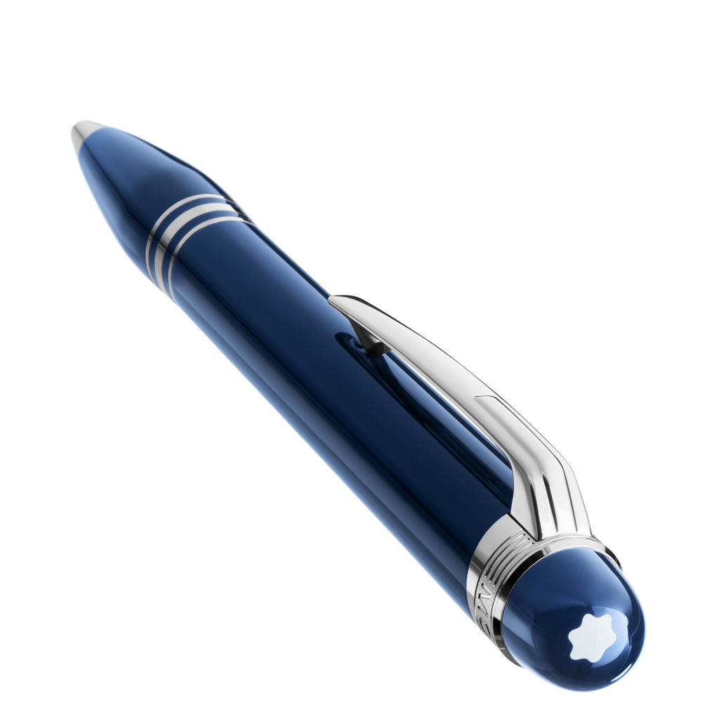 Montblanc StarWalker Blue Planet Precious Resin Kugelschreiber (MB132441) aus Platin