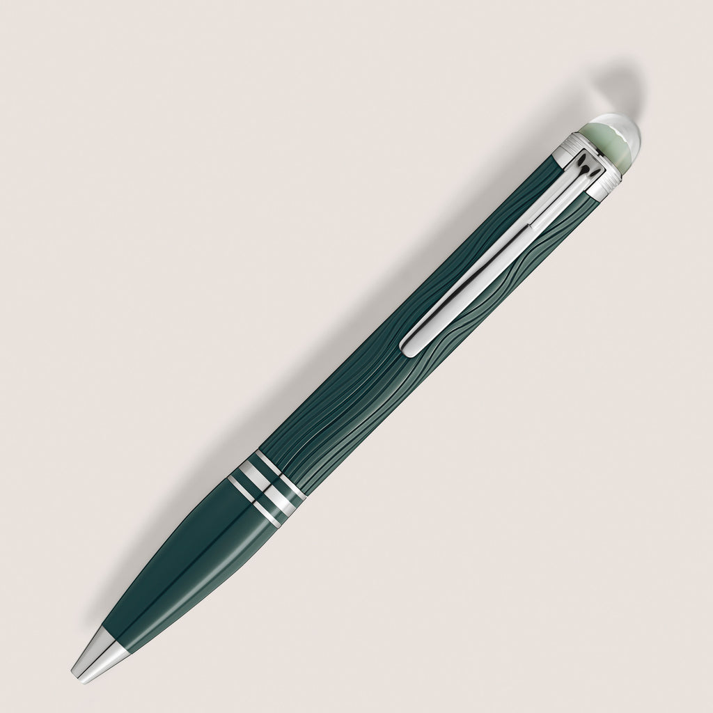 Montblanc StarWalker PolarGreen Precious Resin Kugelschreiber (MB132904) aus Platin