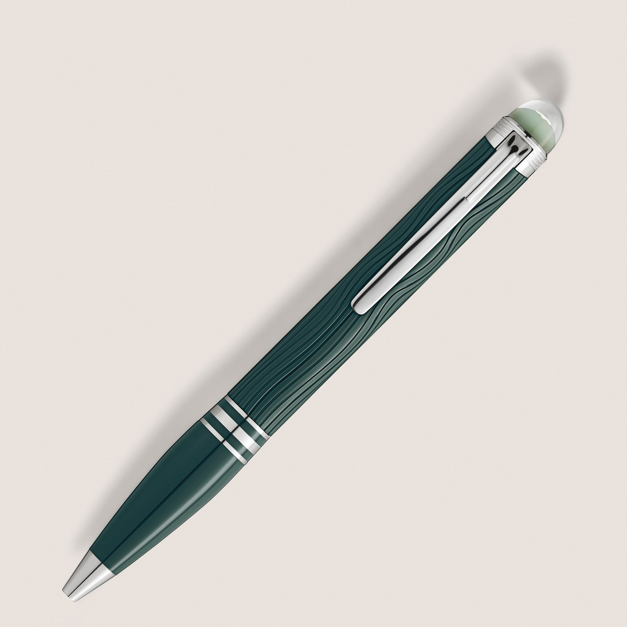 Montblanc StarWalker PolarGreen Precious Resin Kugelschreiber (MB132904) aus Platin
