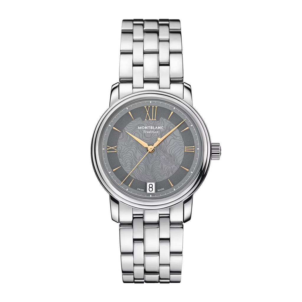 Montblanc Tradition Automatic Date 32 mm (MB132317) aus Edelstahl mit Saphir