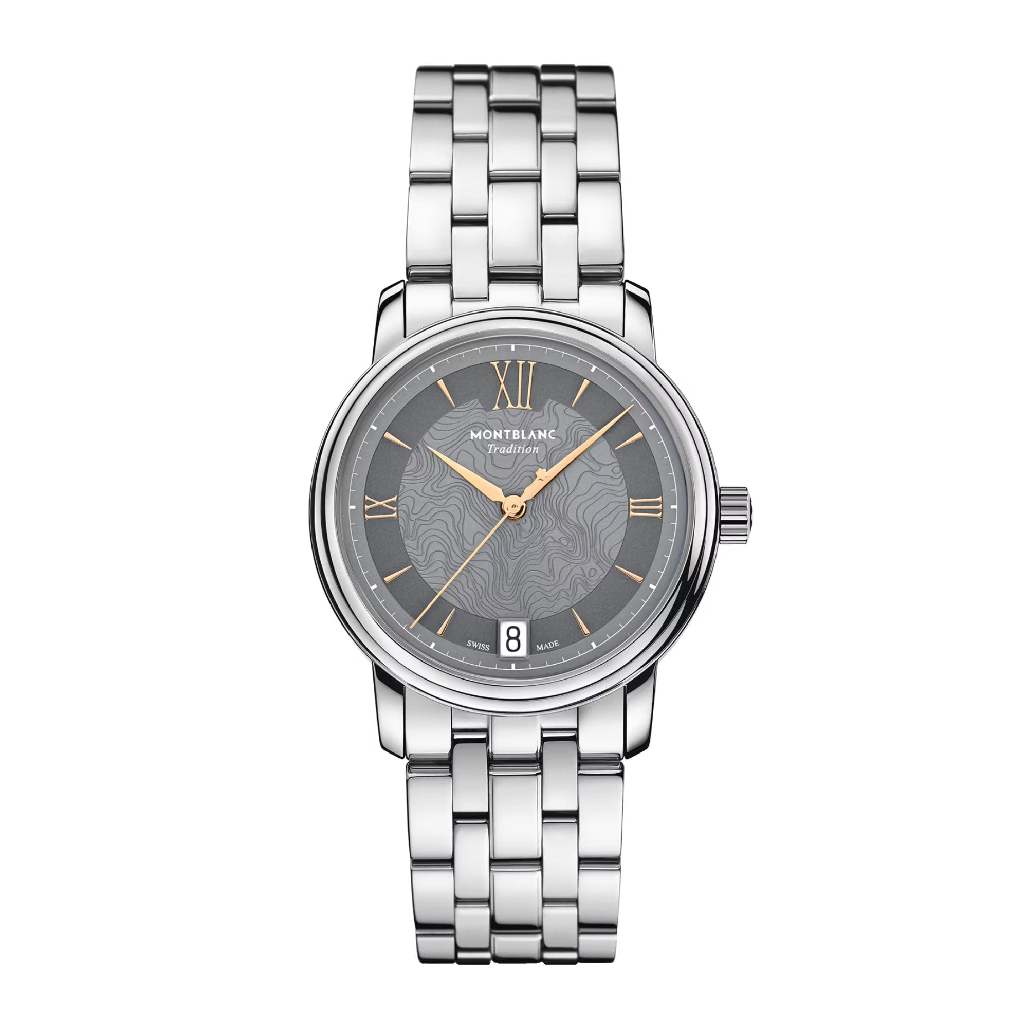 Montblanc Tradition Automatic Date 32 mm (MB132317) aus Edelstahl mit Saphir