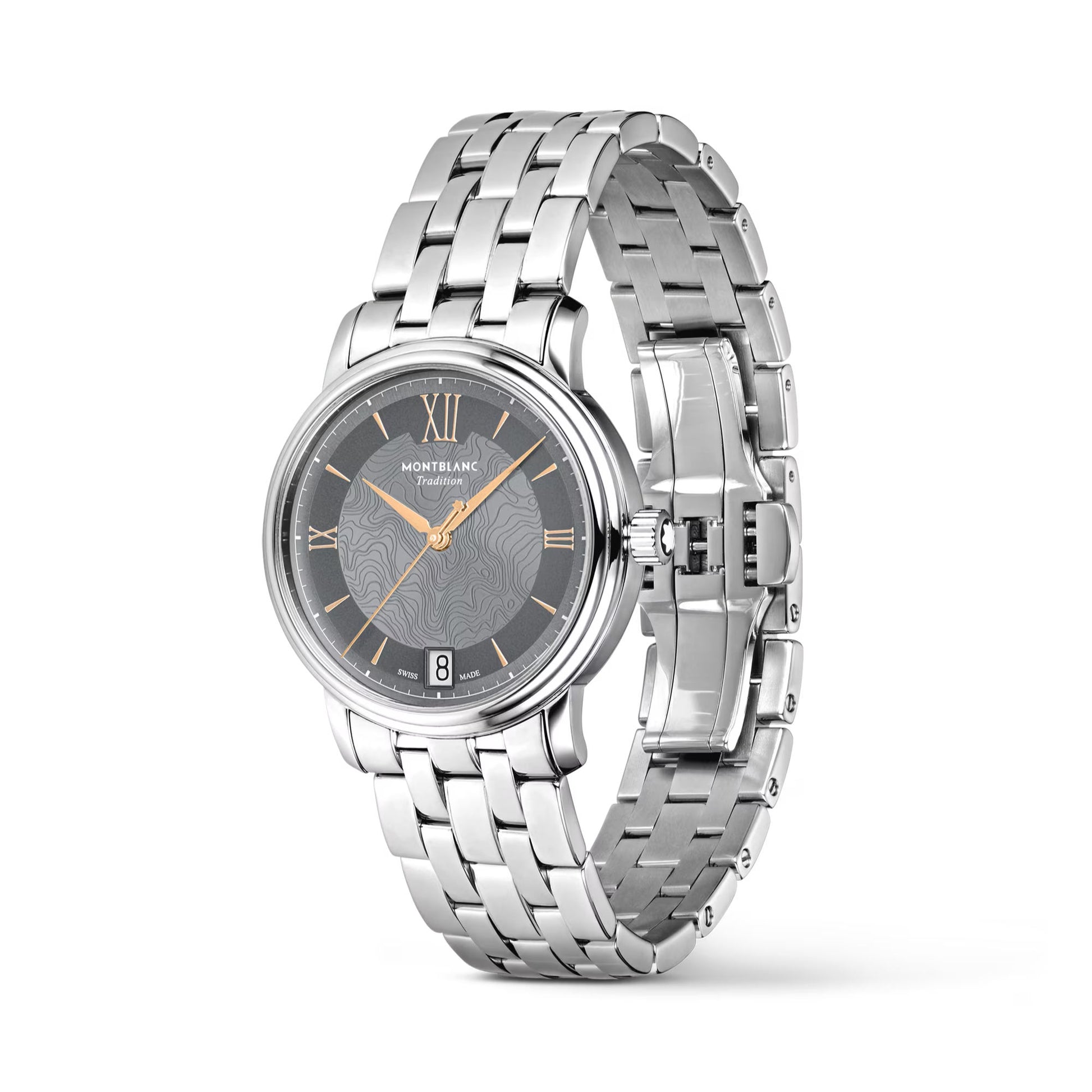 Tradition Automatic Date 32 mm, Edelstahl • Saphir von Montblanc (MB132317)