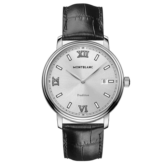 Tradition Quartz Date , Edelstahl • Saphir von Montblanc (MB127775)