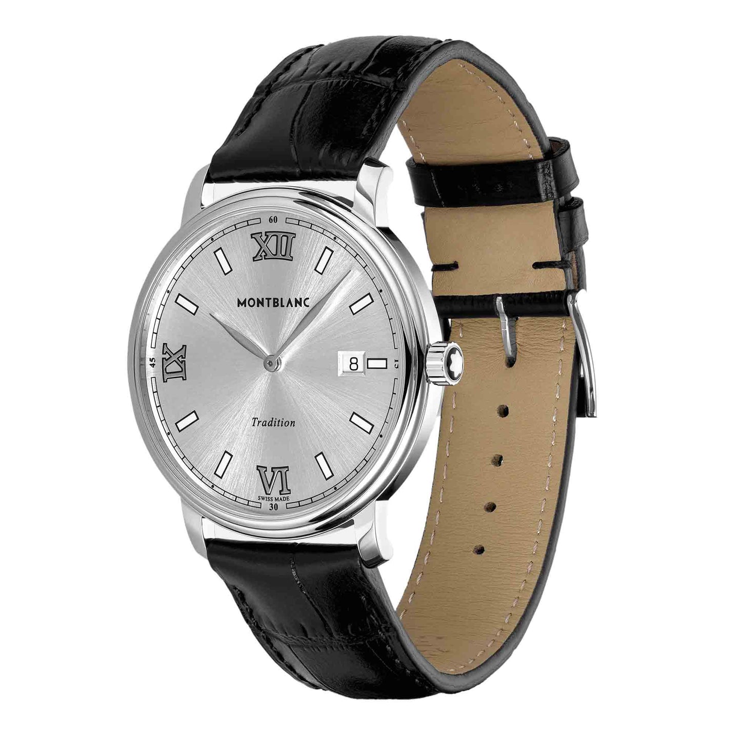 Tradition Quartz Date , Edelstahl • Saphir von Montblanc (MB127775)