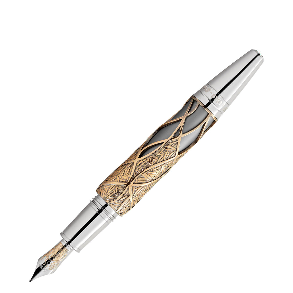 Montblanc Writers Edition Homage to Brothers Grimm Limited Edition 1812 Füllfederhalter (MB128848) aus Platin mit Perlmutt