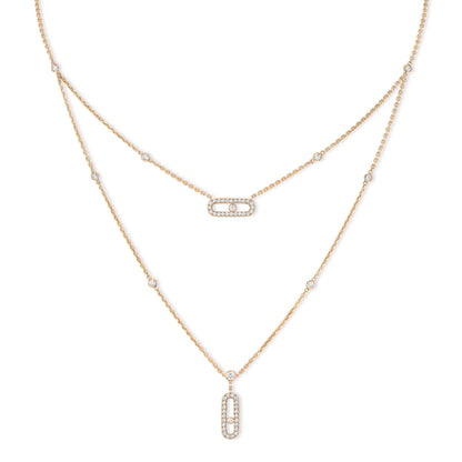 Move Uno Pavée Kette, Roségold • Diamant von Messika (07174-PG)