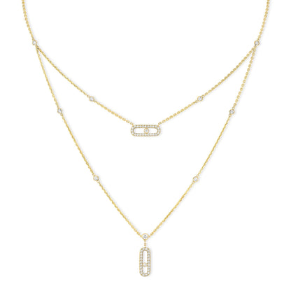 Move Uno Pavée Kette, Gelbgold • Diamant von Messika (07174-YG)
