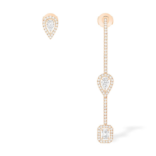 My Twin Ohrhänger und Ohrstecker, Roségold • Diamant • Smaragd von Messika (07224-PG)