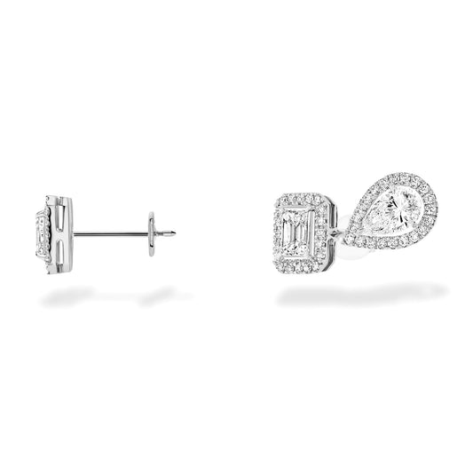 My Twin Ohrstecker, Weißgold • Diamant • Smaragd von Messika (12886-WG)