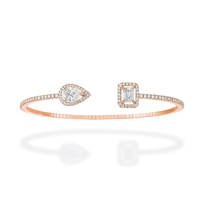 My Twin Toi & Moi Skinny Armreif, Roségold • Diamant • Smaragd von Messika (06161-PG)