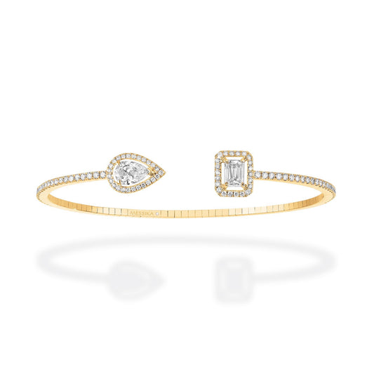 My Twin Toi & Moi Skinny Armreif, Gelbgold • Diamant • Smaragd von Messika (06161-YG)