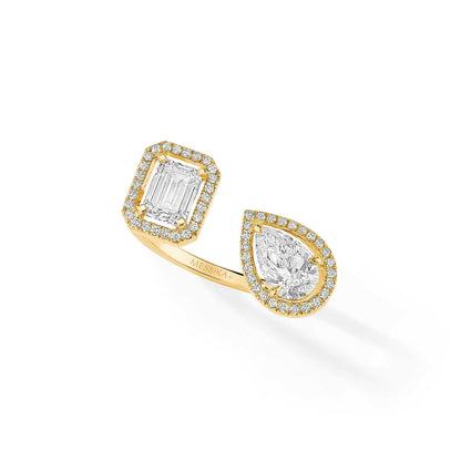 My Twin Toi & Moi Ring, Gelbgold • Diamant • Smaragd von Messika (06502-YG)
