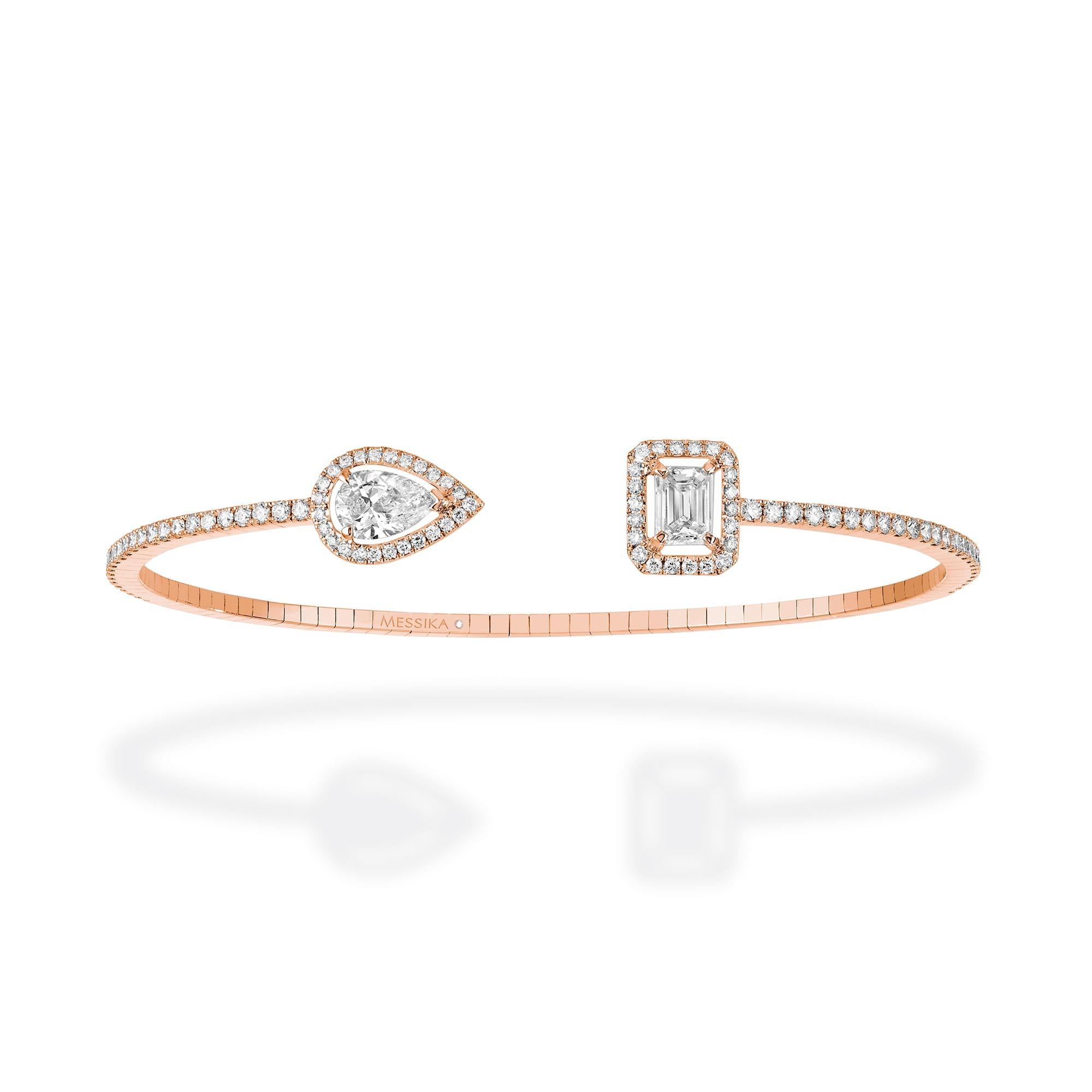 My Twin Toi & Moi Skinny Armreif • Diamant • Smaragd von Messika (06161-PG)