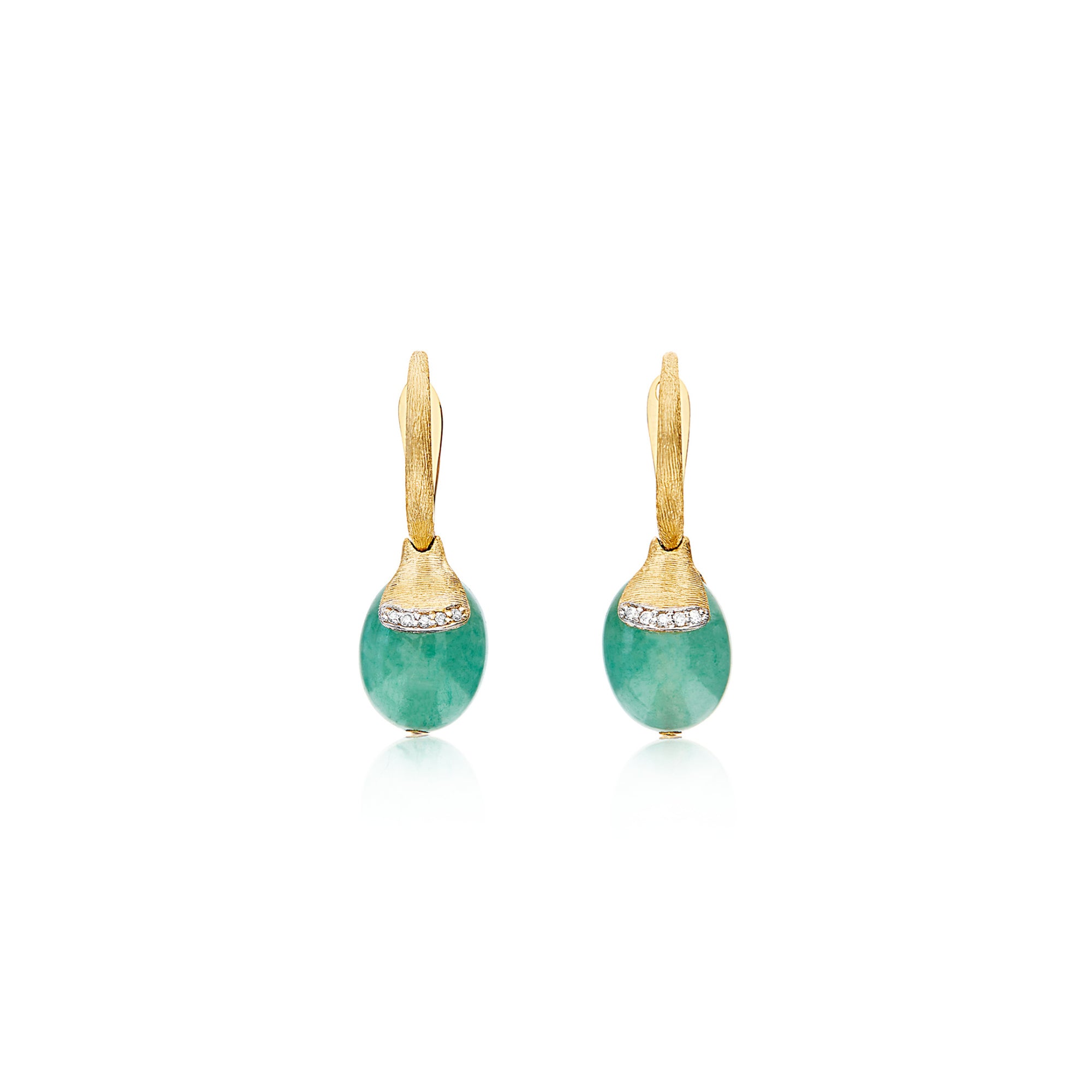 Nanis Amazzonia Ohrhänger (OS10-603) aus Gelbgold mit Diamant