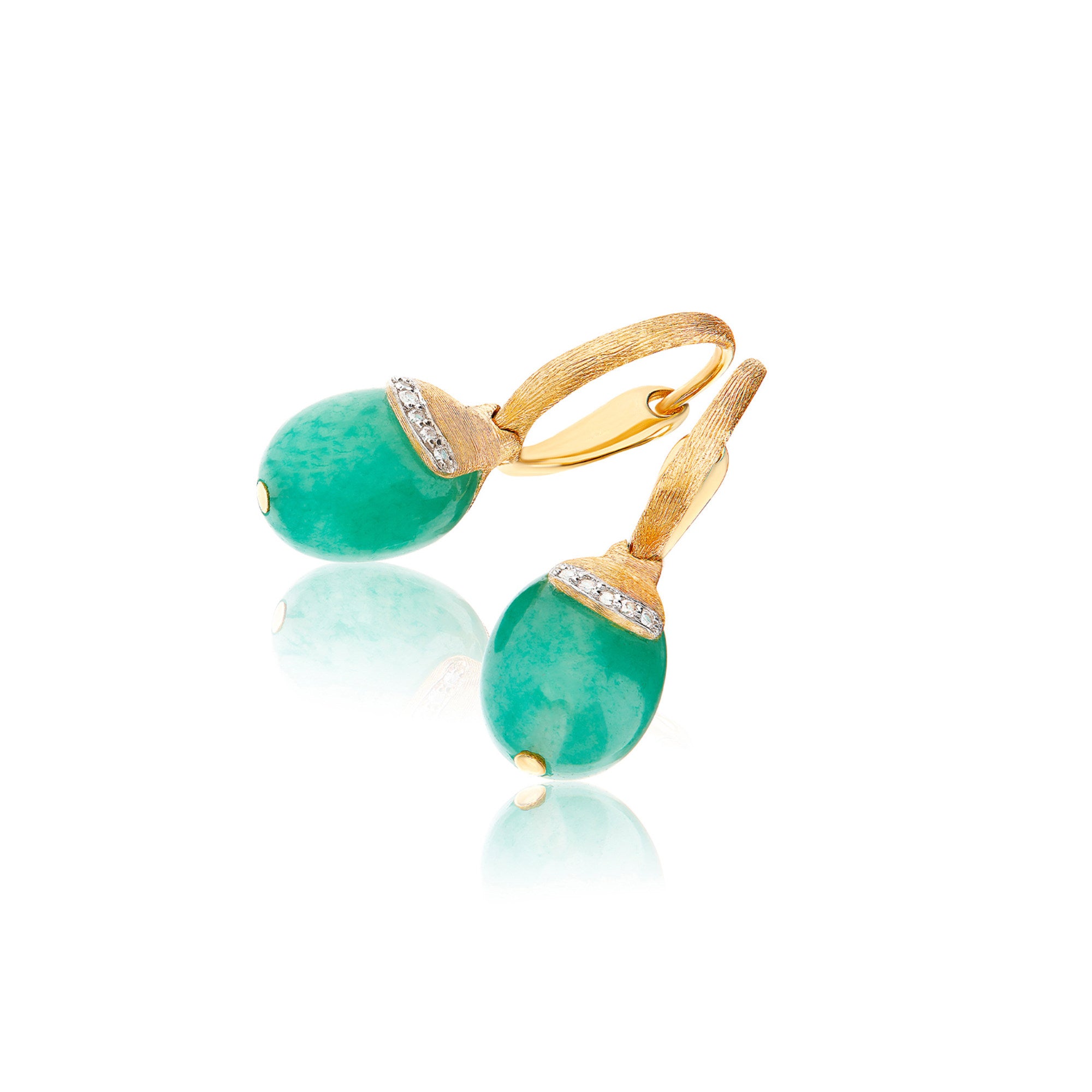 Nanis Amazzonia Ohrhänger (OS10-603) aus Gelbgold mit Diamant