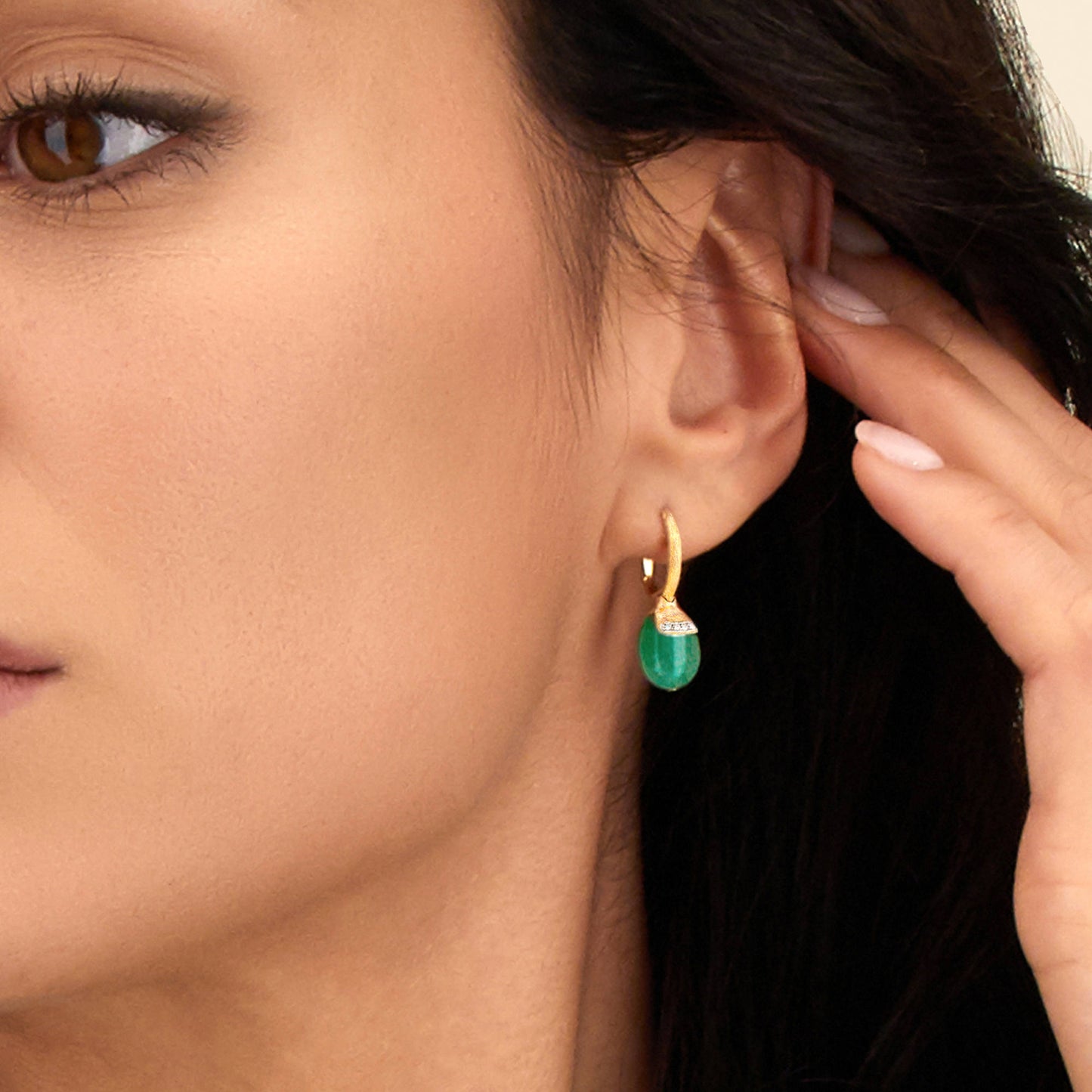 Amazzonia Ohrhänger, Gelbgold • Diamant von Nanis (OS10-603)