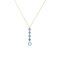 Nanis Azure Halskette (CS21-597) aus Gelbgold mit Diamant und Topas