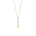Nanis Azure Halskette (CS5-597) aus Gelbgold mit Aquamarin und Diamant