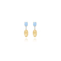Nanis Azure Ohrhänger (OS3-597) aus Gelbgold mit Aquamarin und Diamant