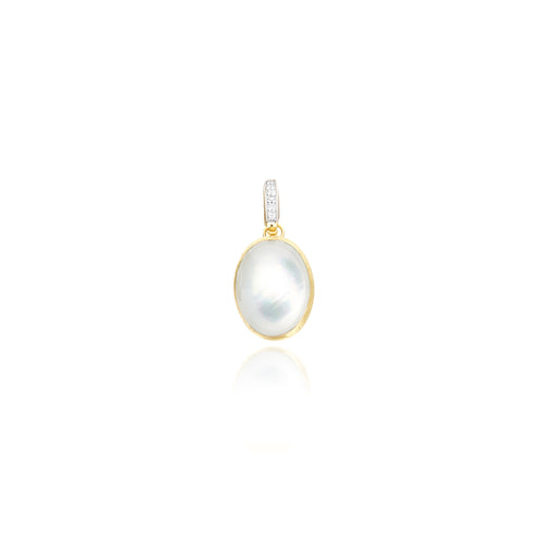 Nanis Boules Charm (PS23-609) aus Gelbgold mit Diamant und Perlmutt