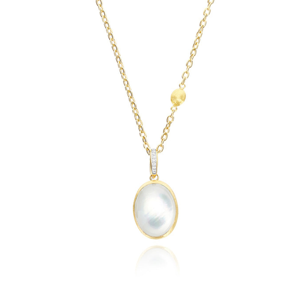 Nanis Boules Charm (PS23-609) aus Gelbgold mit Diamant und Perlmutt