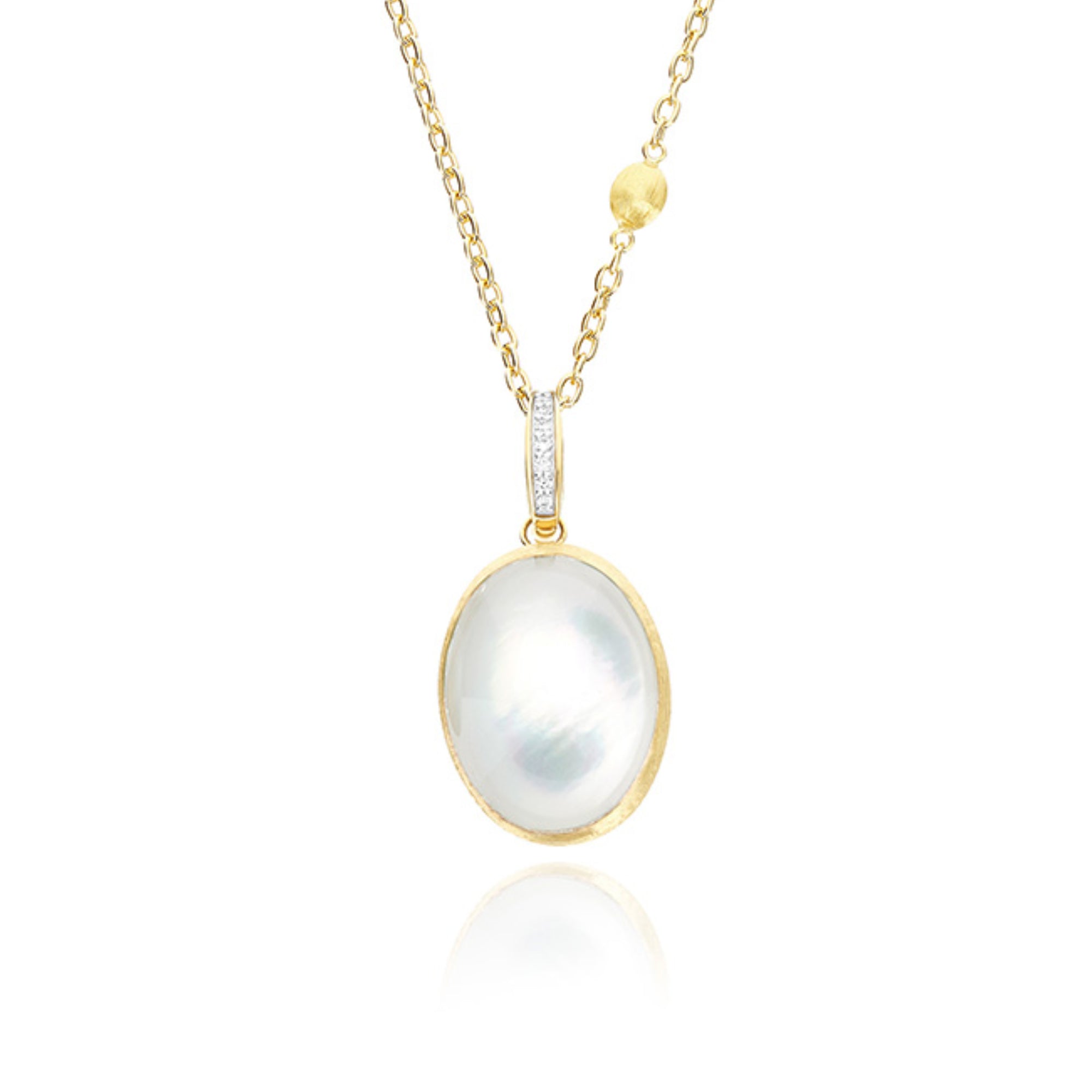 Nanis Boules Charm (PS24-609) aus Gelbgold mit Diamant und Perlmutt
