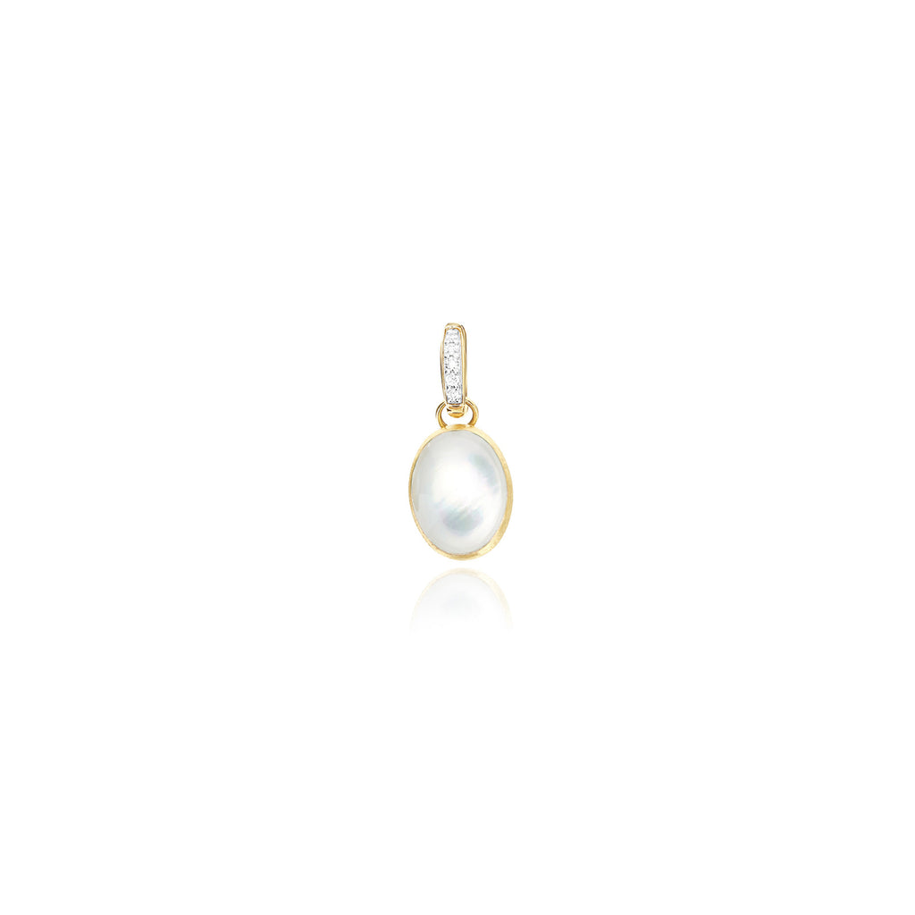 Nanis Boules Charm (PS25-609) aus Gelbgold mit Diamant und Perlmutt