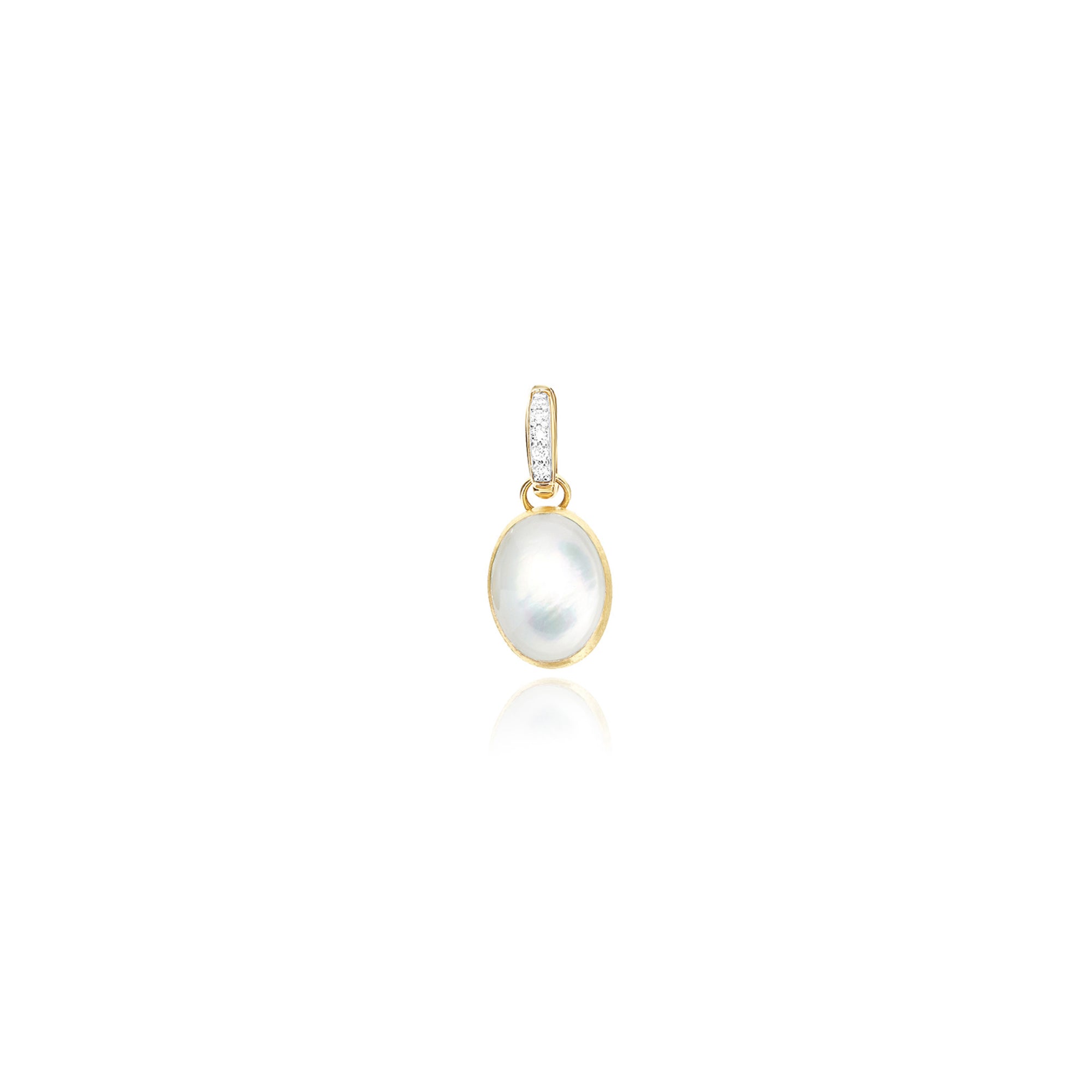 Nanis Boules Charm (PS25-609) aus Gelbgold mit Diamant und Perlmutt