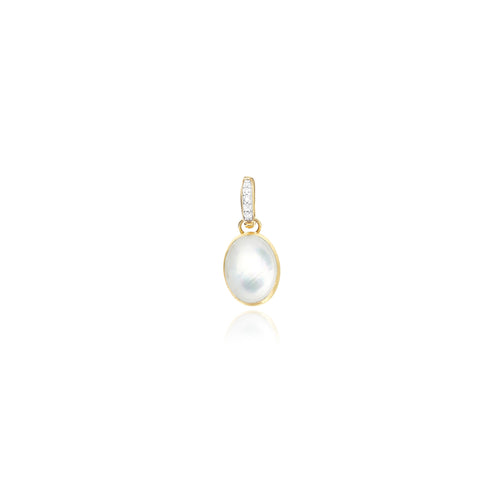 Nanis Boules Charm (PS25-609) aus Gelbgold mit Diamant und Perlmutt