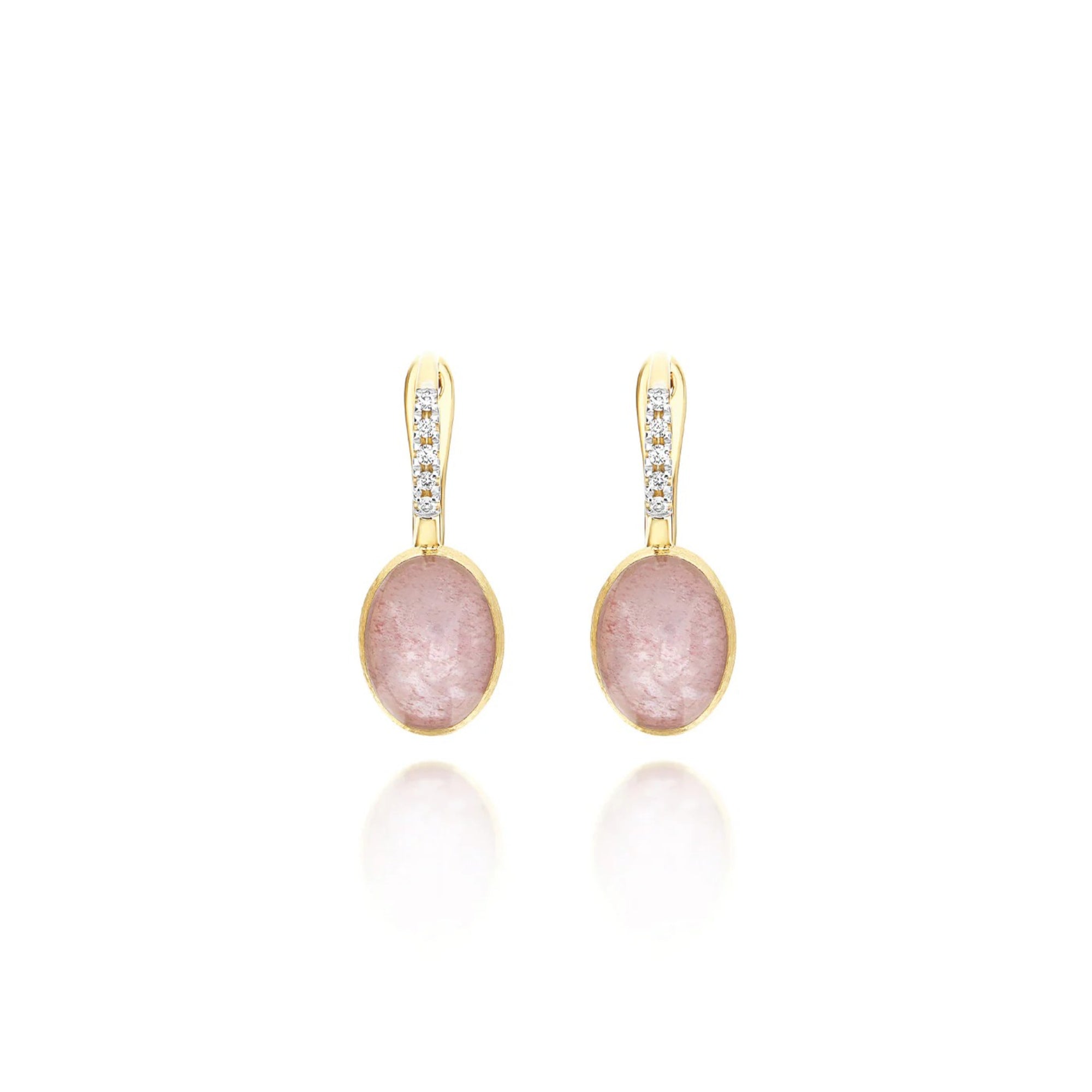 Nanis Boules Ohrhänger (OS3-609) aus Gelbgold mit Diamant