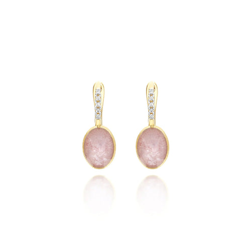 Nanis Boules Ohrhänger (OS3-609) aus Gelbgold mit Diamant