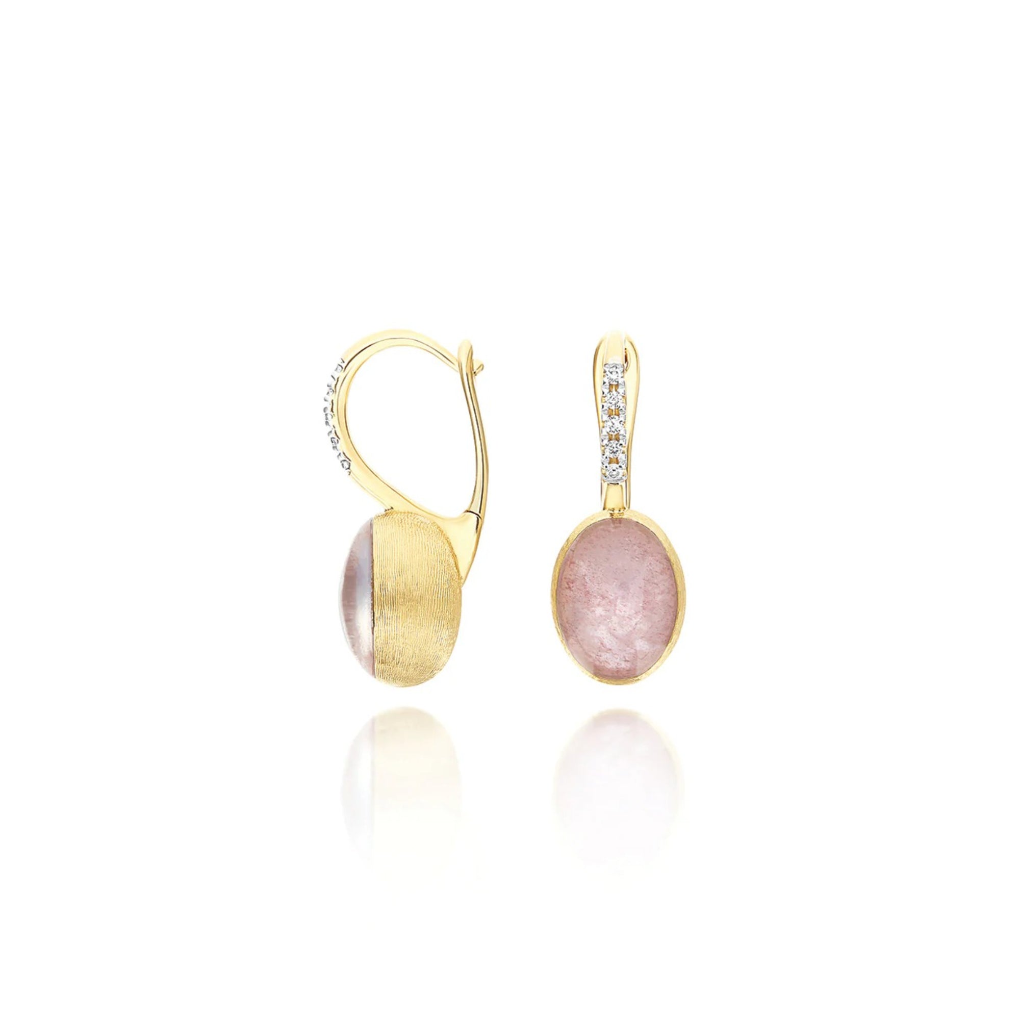Nanis Boules Ohrhänger (OS3-609) aus Gelbgold mit Diamant
