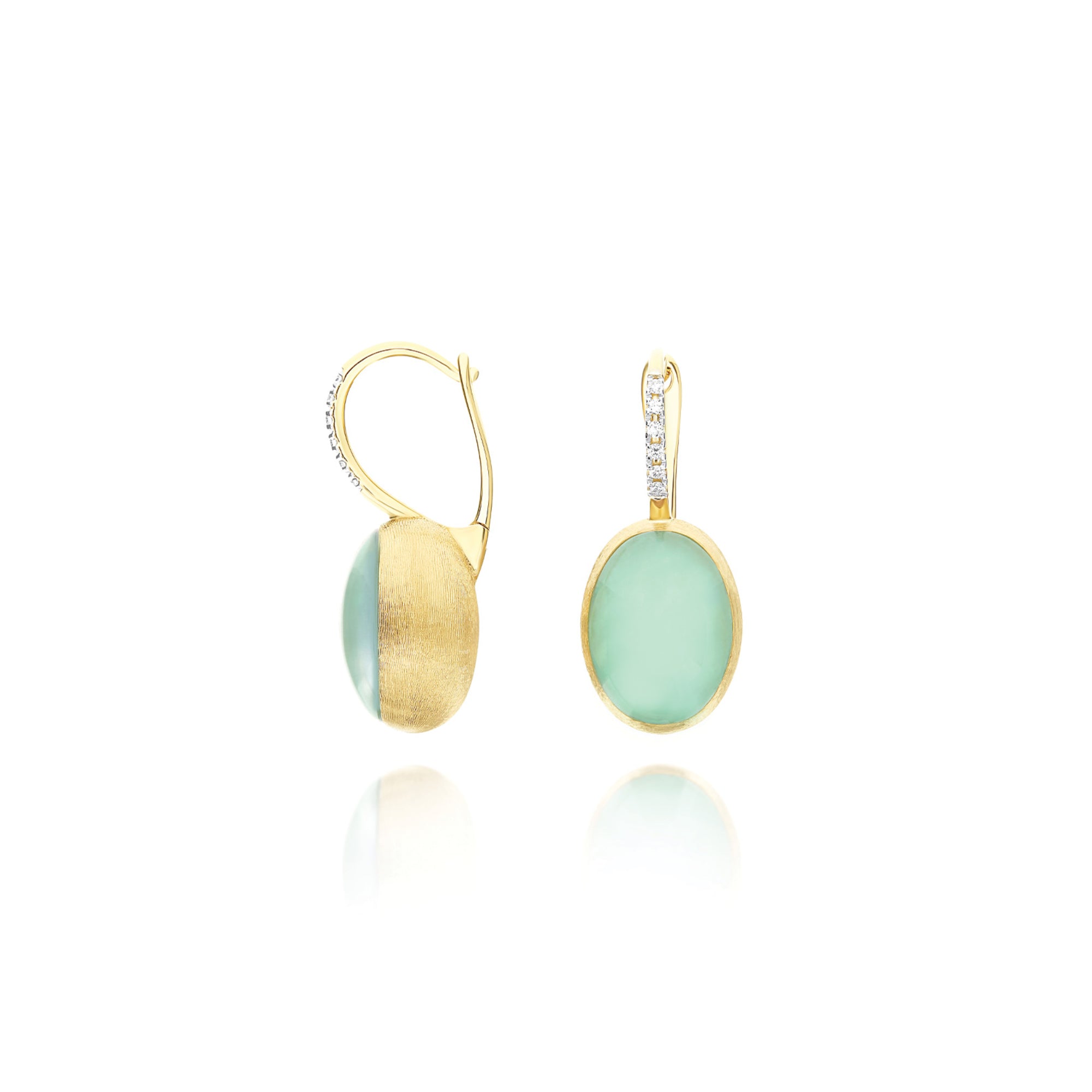 Nanis Boules Ohrhänger (OS8-609) aus Gelbgold mit Diamant