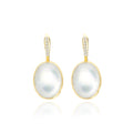 Nanis Boules Ohrringe (OS13-609) aus Gelbgold mit Diamant und Perlmutt