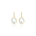 Nanis Boules Ohrringe (OS14-609) aus Gelbgold mit Diamant und Perlmutt