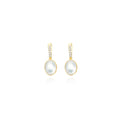 Nanis Boules Ohrringe (OS15-609) aus Gelbgold mit Diamant und Perlmutt