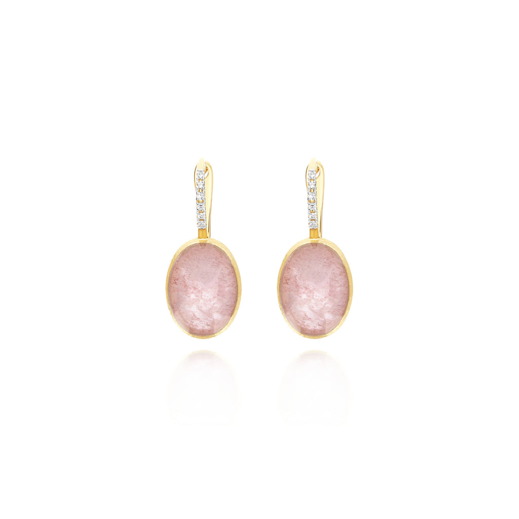 Nanis Boules Ohrringe (OS7-609) aus Gelbgold mit Diamant
