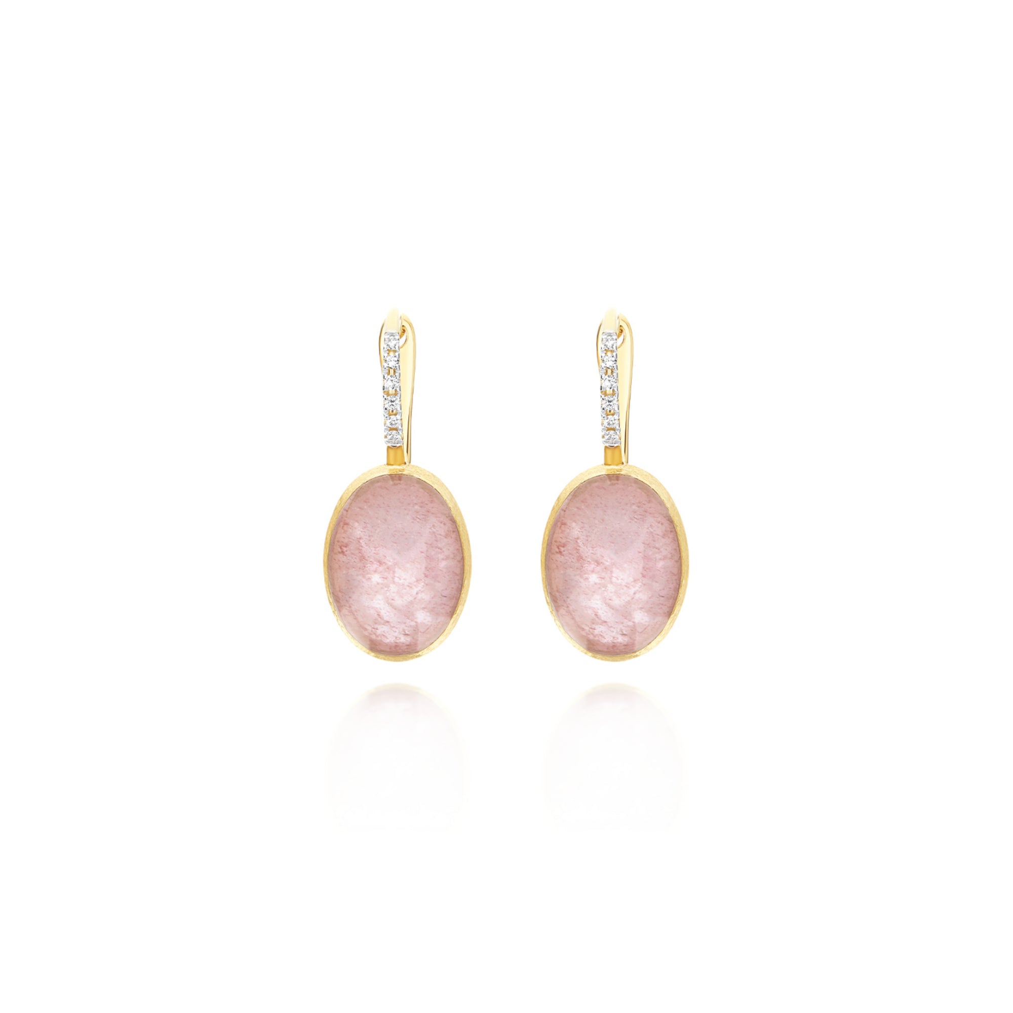 Nanis Boules Ohrringe (OS7-609) aus Gelbgold mit Diamant