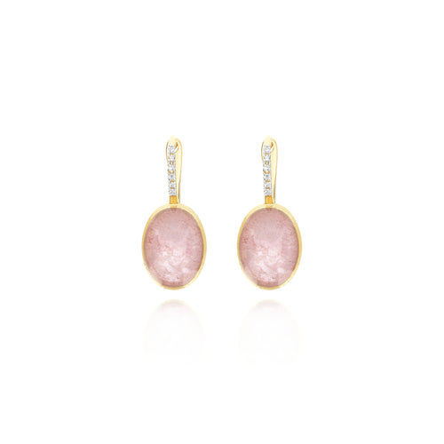 Nanis Boules Ohrringe (OS7-609) aus Gelbgold mit Diamant