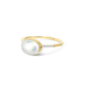 Nanis Boules Ring (AS15-609) aus Gelbgold mit Diamant und Perlmutt