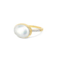 Nanis Boules Ring (AS16-609) aus Gelbgold mit Diamant und Perlmutt