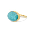 Nanis Boules Ring (AS9-609) aus Gelbgold mit Diamant
