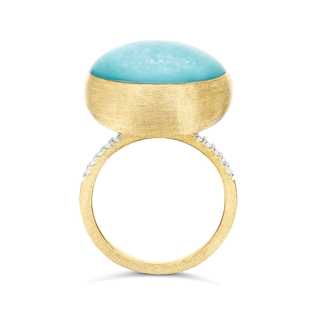 Nanis Boules Ring (AS9-609) aus Gelbgold mit Diamant